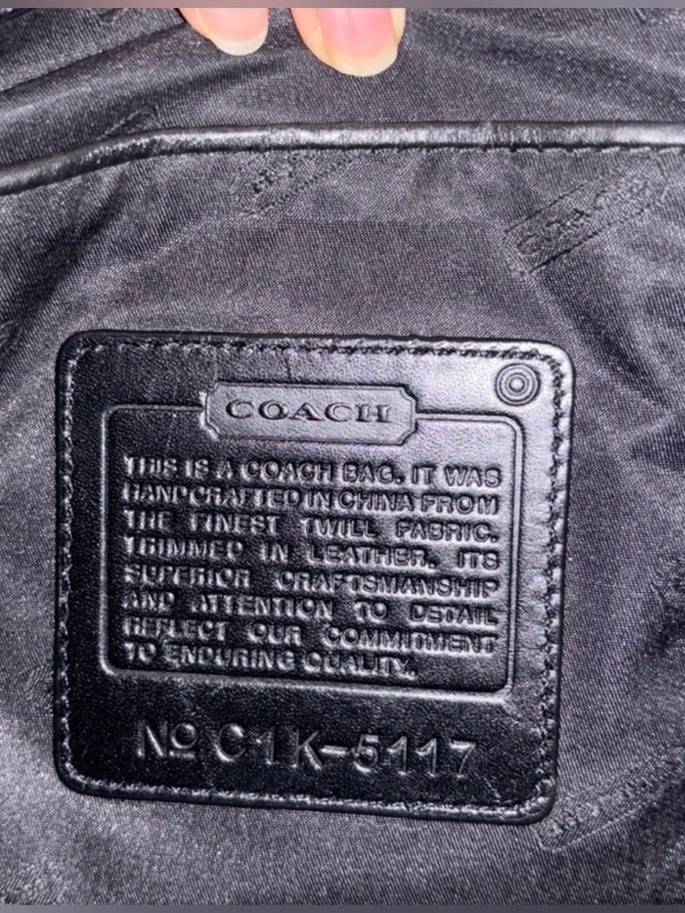 Coach Black Tote Bag with Leather Handles - Picture 8 of 10